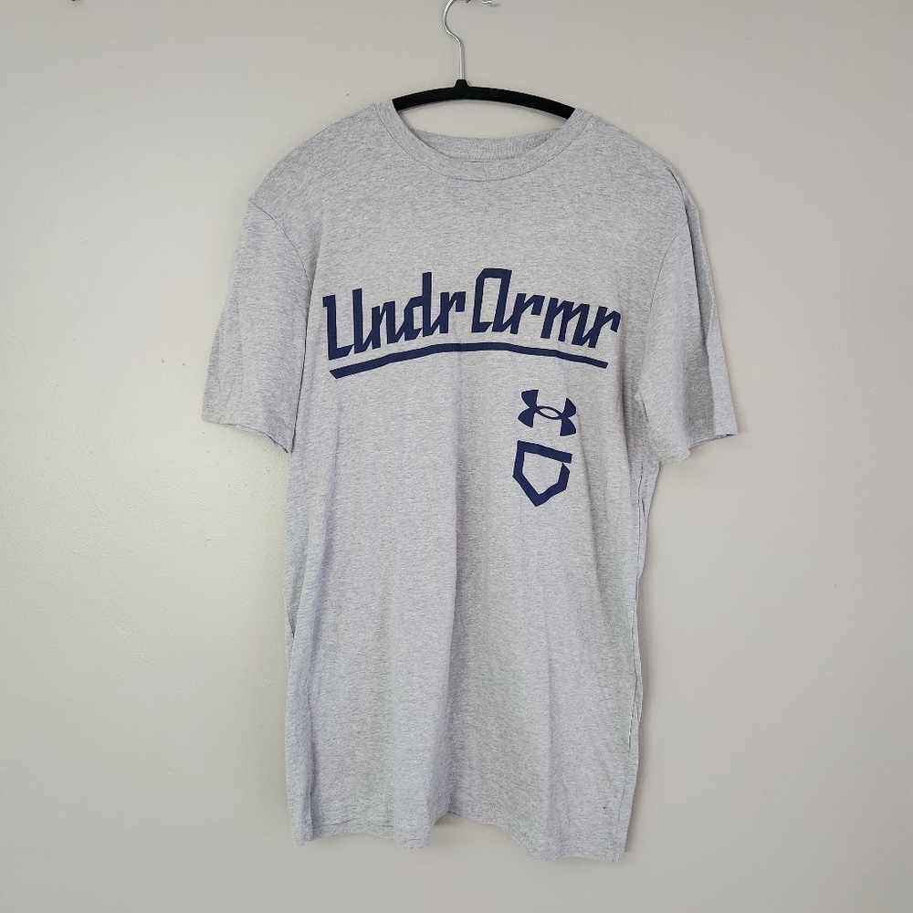 3/$25 Under Armour Gray Short Sleeve Tee Performance Shirt Size Medium NWT